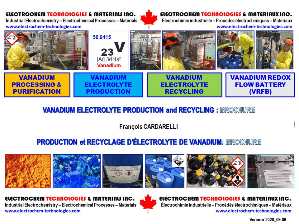 VANADIUM ELECTROLYTE PRODUCTION & RECYCLING