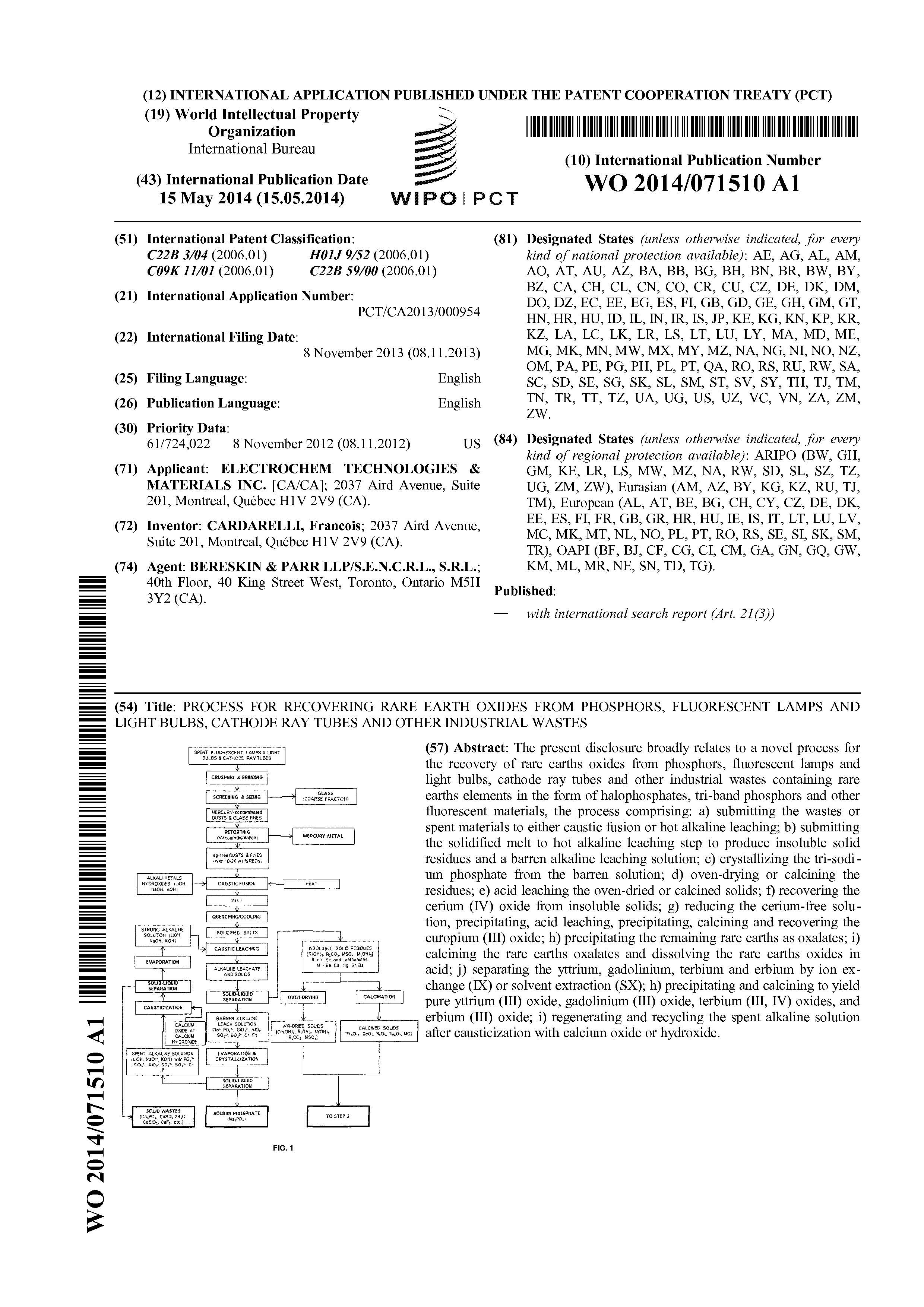 ELECTROCHEM TECHNOLOGIES & MATERIALS INC.